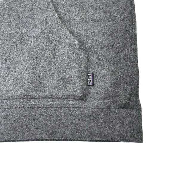 Patagonia Wool Blend Gray Hoodie 1/4 Button Men’s L - Picture 3 of 8